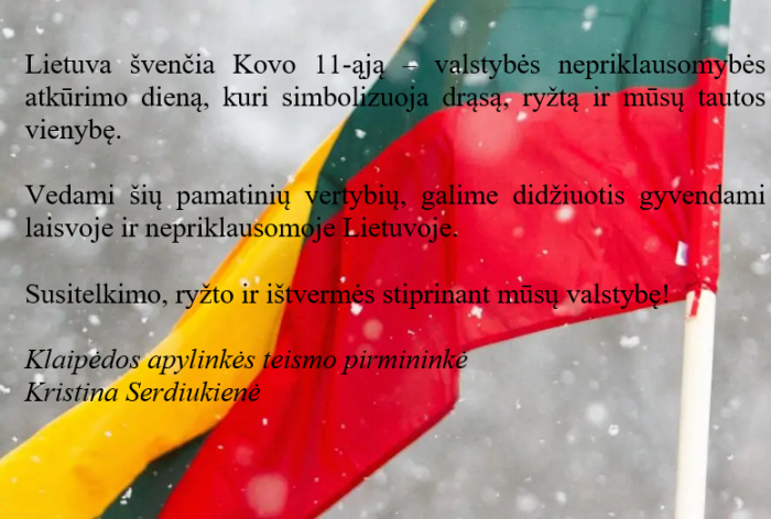 Su Lietuvos nepriklausomybės atkūrimo diena!