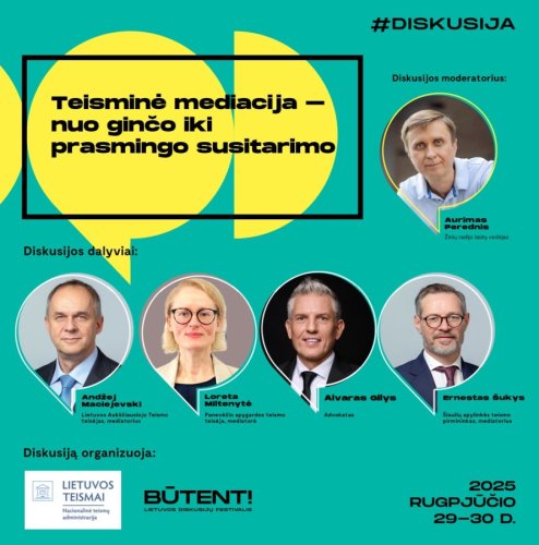 Lietuvos teismai – diskusijų festivalyje „BŪTENT!“