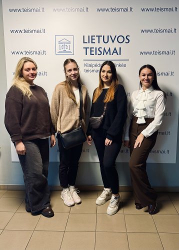 Studentų vizitas Klaipėdos apylinkės teismo Klaipėdos rūmuose