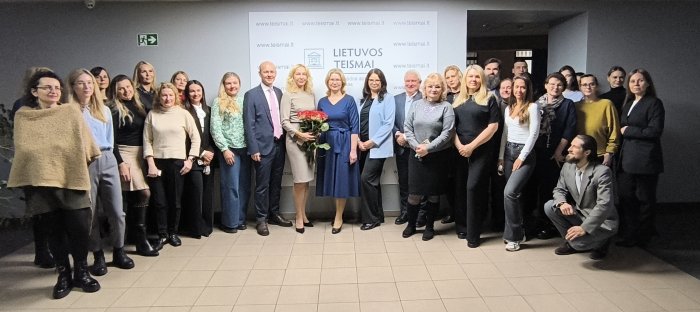 Klaipėdos apylinkės teismas išlydėjo teisėją Eglę Žakevičiūtę į naują profesinį etapą