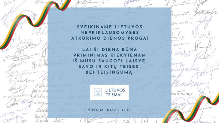 Su Lietuvos nepriklausomybės atkūrimo diena!