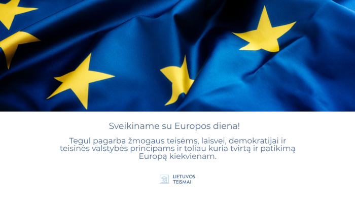 Sveikinimas Europos dienos proga