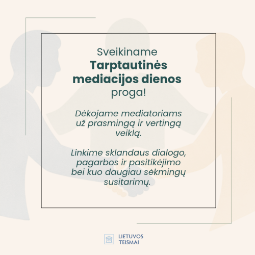Mediacija – kelias į dialogą ir susitarimą